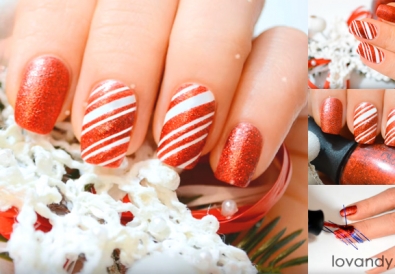 candy cane nails design