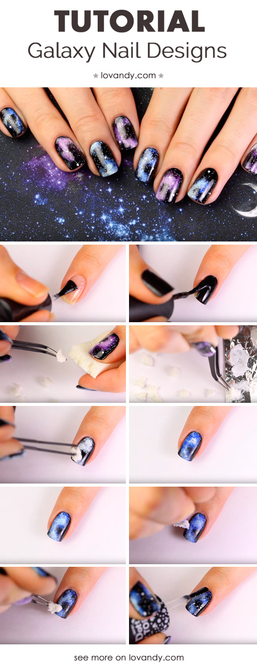 How To Create Galaxy Nails Art