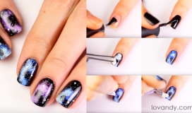Galaxy nails art