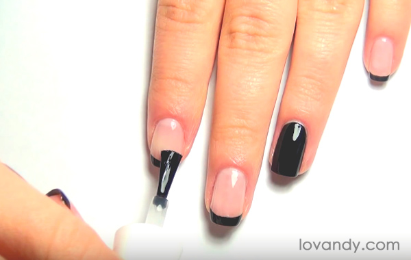black french tip nail tutorial