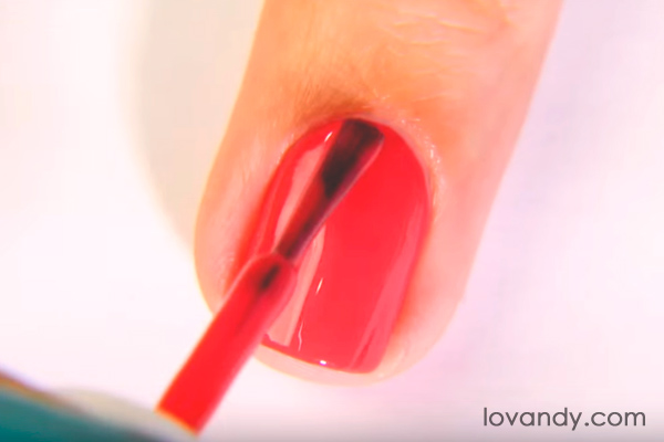 crimson red nail polish