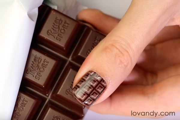 Chocolate Brown Nail Art Design - wide 3