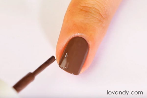 Chocolate Brown Nail Art Design - wide 2