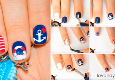 beautiful anchor nail design
