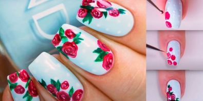 rose nails design