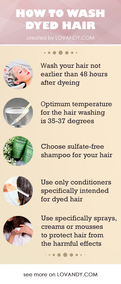 5 rules how to wash dyed hair